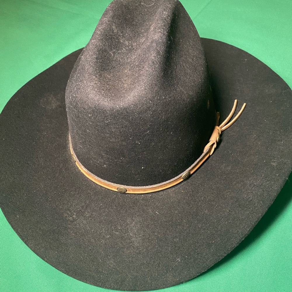 Rodeo King 3XXX Wool Blend Cowboy Hat Black Sz 7 1/4 Western Style